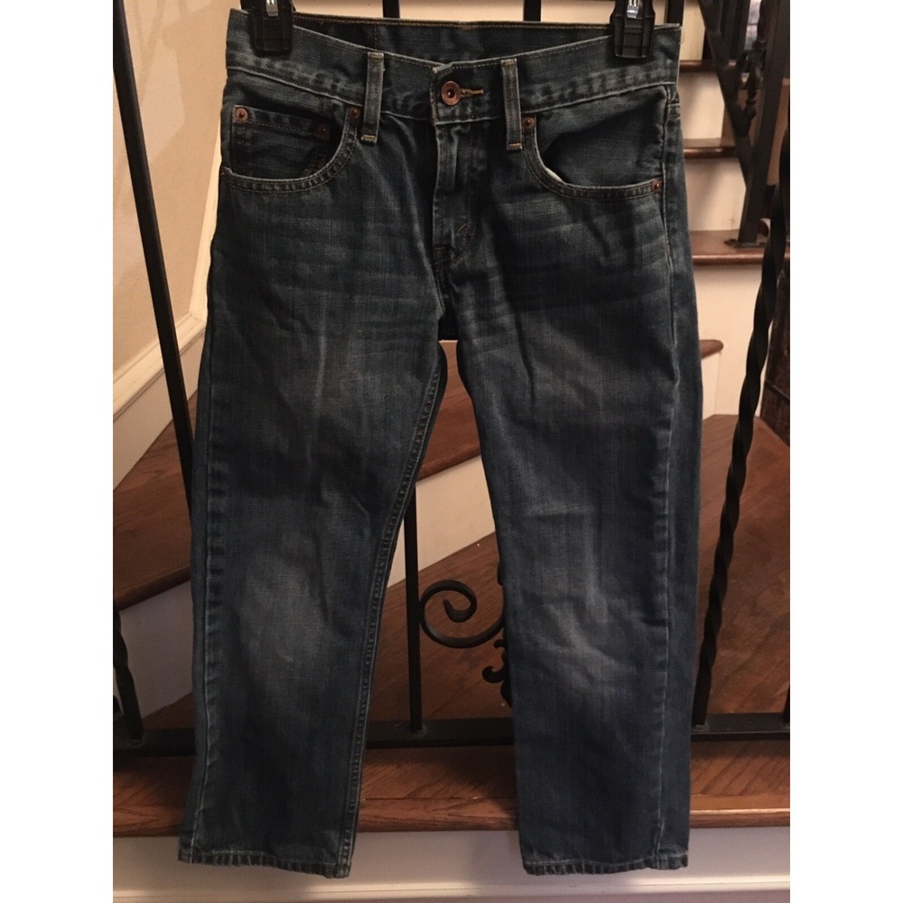 Boys Levis 505 Blue Jeans Size 10 Regular 25 x 25 All Cotton Medium Denim
